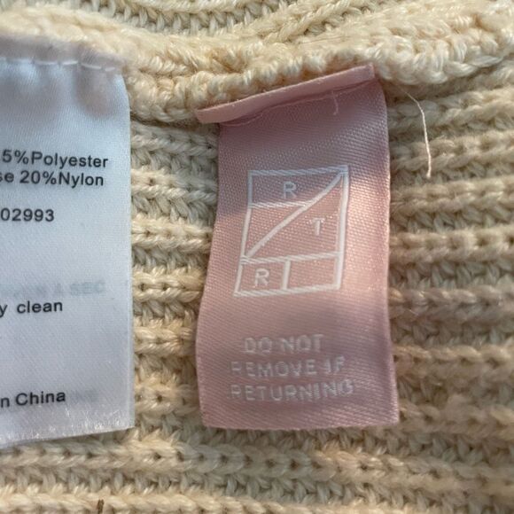 Adam Lippes Belted Embellished Ribbed Ivory Cardigan Sweater XS - Picture 8 of 11